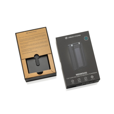 Logotrade verslo dovanos nuotrauka: Urban Vitamin Redwood 5in1 5000mah 20W PD magnetinis maitinimo blokas