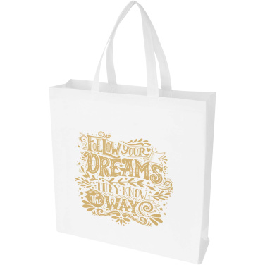 Logotrade reklaminiai produktai nuotrauka: „EcoSeal GRS“ perdirbto neaustinio audinio medžiaginis krepšys su įsiuvais, 12 l talpos