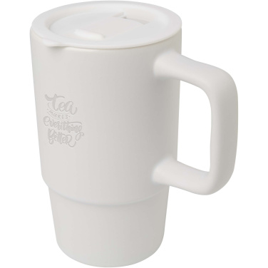 Logotrade dovana nuotrauka: Carter 450 ml keraminis puodelis su plastikiniu dangteliu