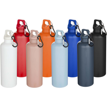 Logotrade reklaminiai produktai nuotrauka: Oregon 750 ml vienspalvis RCS perdirbto plastiko vandens butelis su karabinu