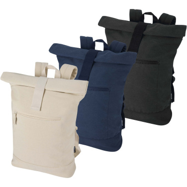 Logotrade verslo dovanos nuotrauka: „Recanvas 14“ GRS perdirbto, susukamo viršaus kuprinė, 16 litrų