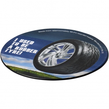 Logotrade korporatīvās dāvanas foto: Brite-Mat® apaļie paliktņi ar riepu materiālu