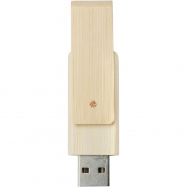 Logotrade biznesa dāvanas foto: Pagrieziet 4 GB bambusa USB zibatmiņas disku