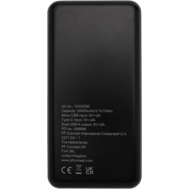 Logotrade biznesa dāvanas foto: Loop 20 000 mAh otrreizēji pārstrādāta plastmasas barošanas banka 