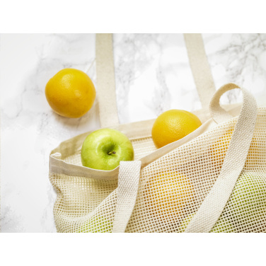 Logotrade biznesa dāvanas foto: Natura Organic Mesh Shopper (180 g/m²) iepirkumu maisiņš