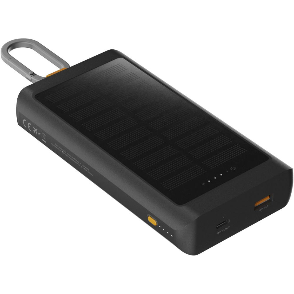 Logotrade biznesa dāvanas foto: Xtorm XG2S101 Go2 10.000 mAh 15W saules enerģijas akumulators ar apgaismojumu