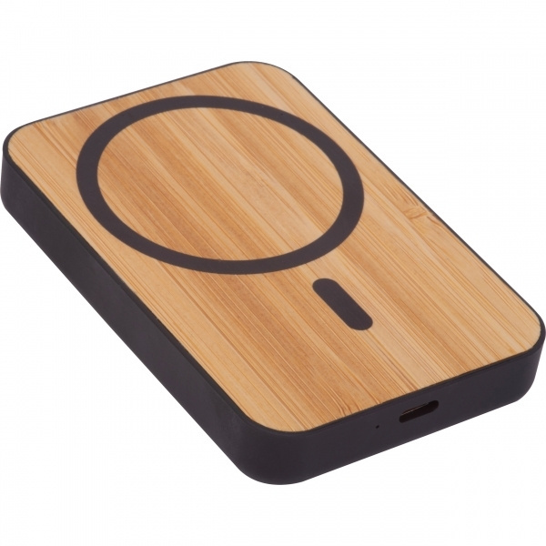 Logotrade korporatīvās dāvanas foto: Bezvadu pārnēsājamais akumulators 5000 mAh CAIRO