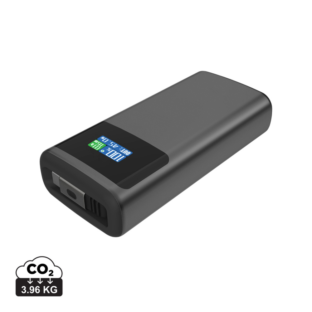 Logotrade korporatīvās dāvanas foto: Quantum RCS īpaši ātra PD45W 10.000mAh pārnēsājamā baterija ar ekrānu