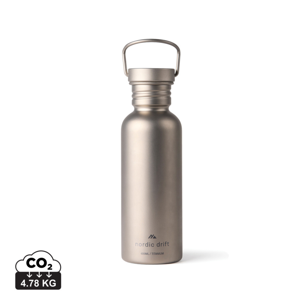 Logotrade logo dāvanas foto: Nordic Drift Trail īpaši vieglā titāna ūdens pudele 600 ml