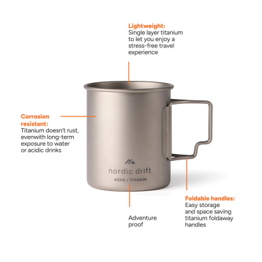 Logotrade Ideja dāvanas foto: Nordic Drift Trail Ultra Light Titanium 450ml krūze