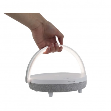 Лого трейд pекламные продукты фото: Prixton динамик Bluetooth® 4-в-1 мощностью 10 Вт со светодиодной подсветкой и базой для беспроводной зарядки