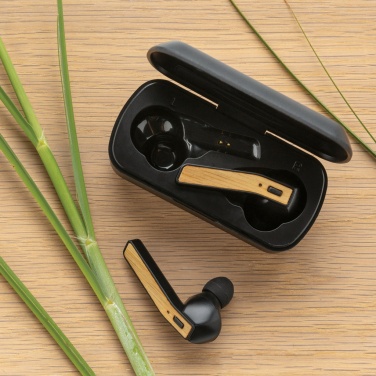 Логотрейд pекламные продукты картинка: Наушники Bamboo Free Flow TWS в чехле