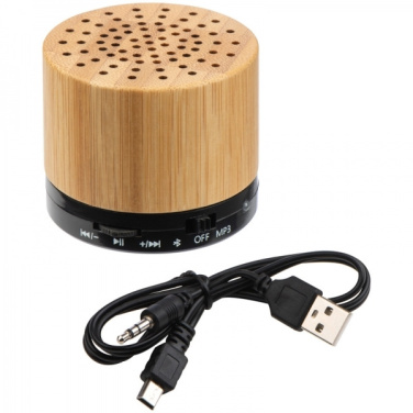 Лого трейд бизнес-подарки фото: Бамбуковый динамик Bluetooth FLEEDWOOD