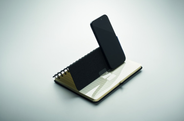 Лого трейд pекламные подарки фото: A5 notebook with phone holder