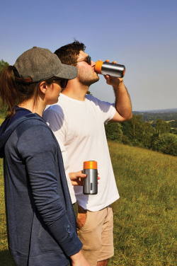 Логотрейд бизнес-подарки картинка: Черный + Blum изолированный герметичный дорожный стакан из нержавеющей стали