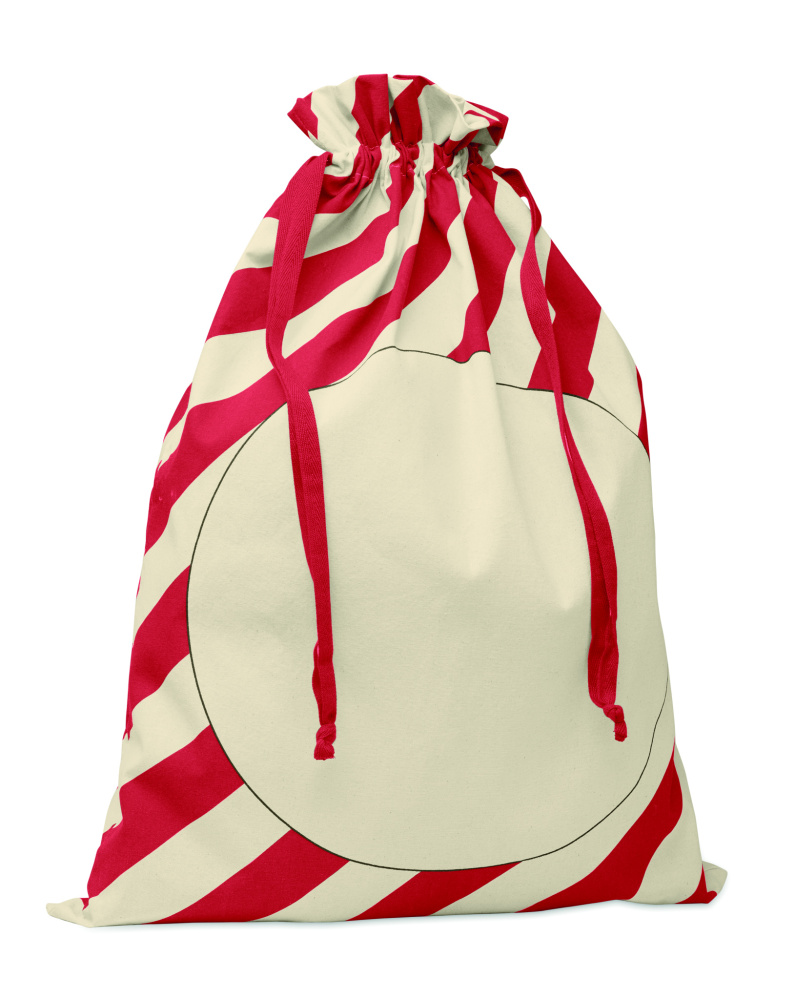 Логотрейд pекламные cувениры картинка: Large Santa cotton bag