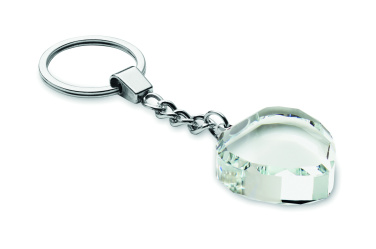 Лого трейд бизнес-подарки фото: Glass heart award key ring