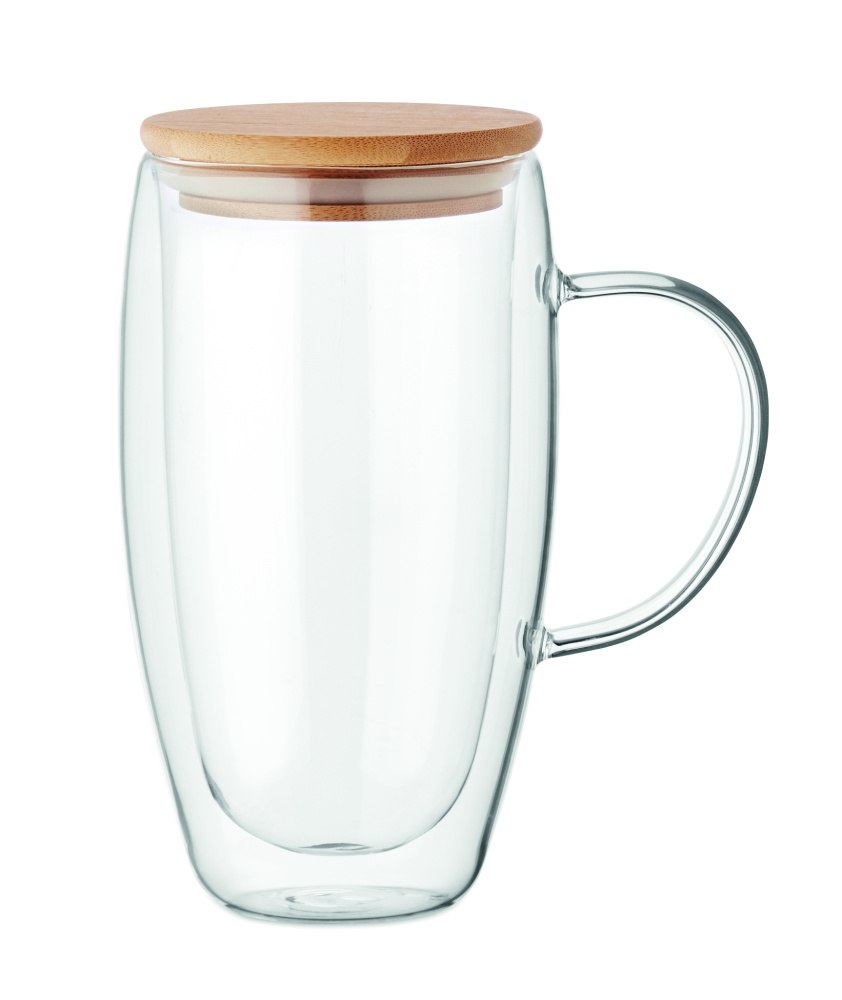 Лого трейд pекламные продукты фото: Double wall glass mug 450ml