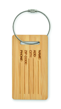 Лого трейд pекламные продукты фото: Bamboo luggage tag