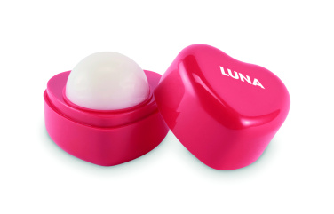 Лого трейд pекламные cувениры фото: Heart shape vegan lip balm