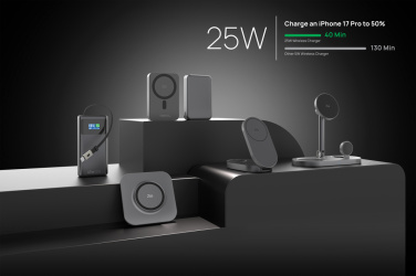 Логотрейд pекламные продукты картинка: Quantum RCS сверхбыстрый магнитный внешний аккумулятор емкостью 10 000 мАч, мощностью 25 Вт.