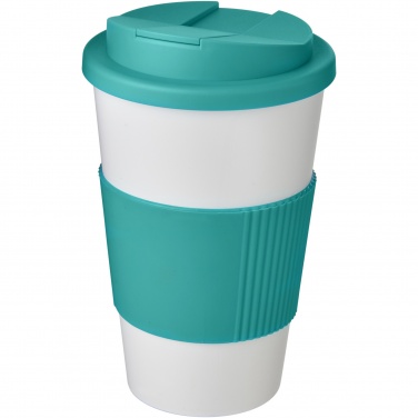 Logotrade profilprodukter bild: Americano® 350 ml mugg med grepp och spillsäkert lock