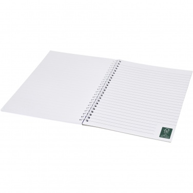 Logotrade reklamprodukter bild: Desk-Mate® spiralbunden A4-anteckningsbok med tryckt baksida
