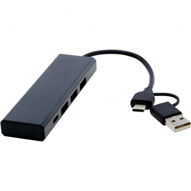 Logotrade presentreklam bild: Rise USB 2.0-hubb av RCS-återvunnen aluminium