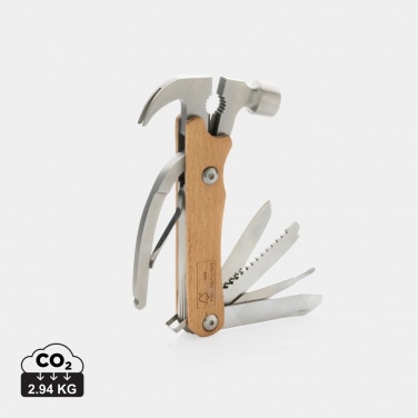 Logotrade presentreklam bild: Multitool hammare i trä