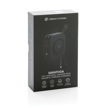 Logotrade reklamprodukter bild: Urban Vitamin Saratoga 5-i-1 universell laddare