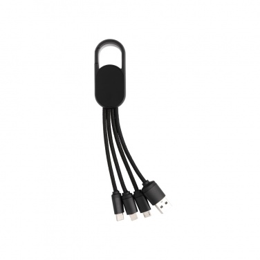 Logotrade profilreklam bild: 4-i-1 kabel med karbinclip