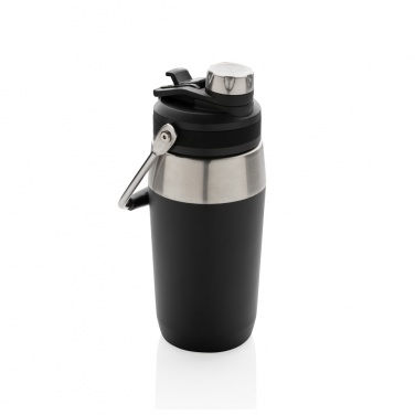 Logotrade kampanjprodukter bild: Vakuumflaska i S/S, lock med dubbelfunktion, 500ml