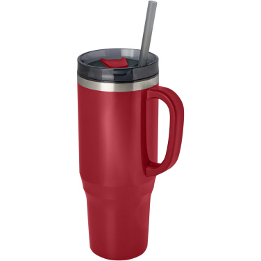 Logotrade kampanjprodukter bild: Melbourne RCS-certifierad mugg med sugrör, 1 200 ml