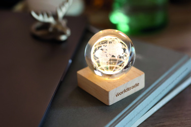 Logotrade reklamprodukter bild: LED-glob glasboll