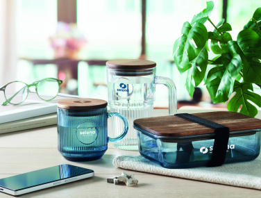 Logotrade presentreklam bild: Ribbad glasmugg 300ml
