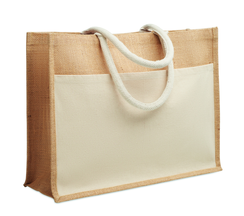 Logotrade kampanjprodukter bild: Kasse i bomull/jute 280gsm
