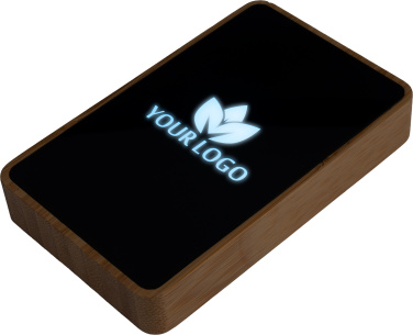 Logotrade presentreklam bild: Powerbank 5000 mAh med upplyst logotyp