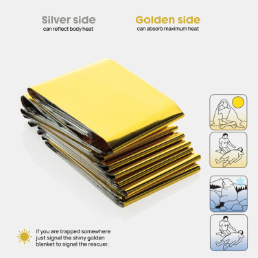 Logotrade presentreklam bild: Solra nödfilt i RCS-återvunnen RPET-ficka