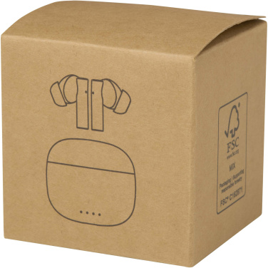 Logotrade profilprodukter bild: Alterf True Wireless Bluetooth®-öronsnäckor av återvunnen plast med öronproppar av silikon